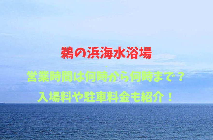 【鵜の浜海水浴場】2026年最新ガイド！営業時間はいつまで？駐車場や混雑状況・海の家の料金も徹底解説！